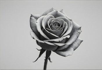 Close up view of flower rose from top concept