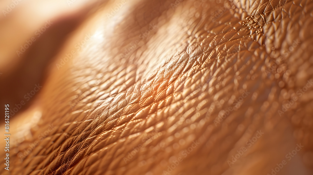 Poster closeup detail of leather texture background : generative ai