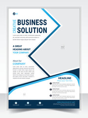 Naklejka premium Business agency flyer design template 