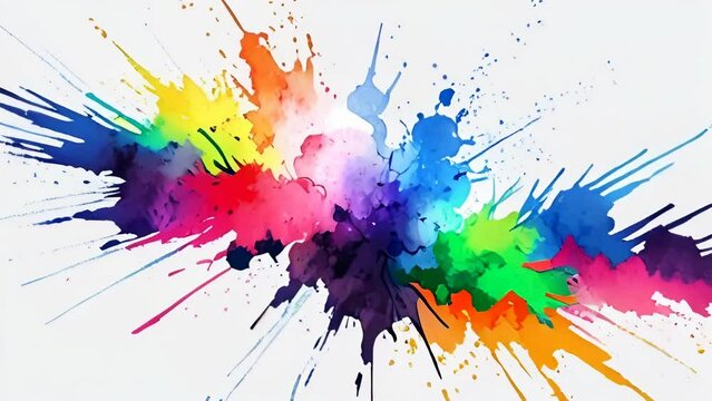abstract watercolor background, paint explosion, colorful wallpaper