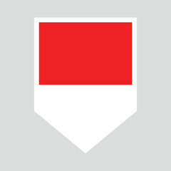 Indonesia Flag in Shield Shape Frame