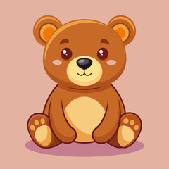 Colorful Teddy Bear Multi Color Illustration, Cute Illustration