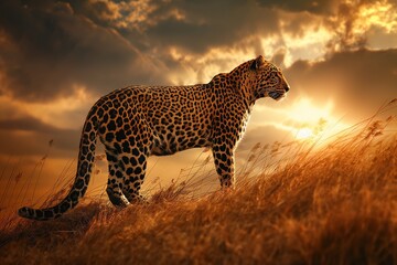 A leopard in its natural habitat