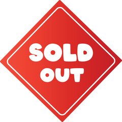 Sold Out red vector illustration