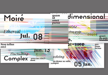 Web Banner With Abstract Bright Multicolored Stripes Artistic Event Template