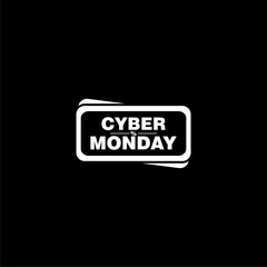 Fototapeta na wymiar Cyber Monday banner. Cyber Monday illustration. Cyber Monday isolated on black background