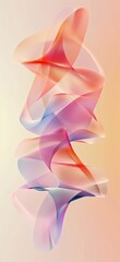 This image showcases a soothing abstract wave with vibrant colors against a gentle gradient, making it a best seller wallpaper or background
