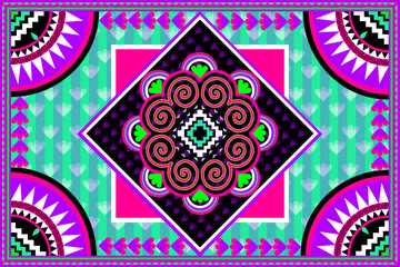 hmong pattern background Ethnic pattern for decoration textiles Hmong style	