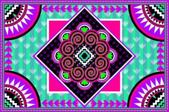 hmong pattern background Ethnic pattern for decoration textiles Hmong style	
