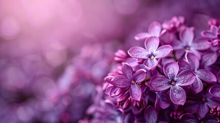   A close-up of purple flowers with a blurred background