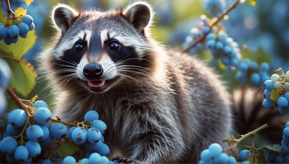 raccoon on a branch
