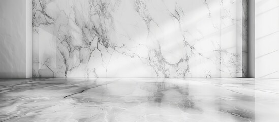 The image showcases a luxurious white marble texture with dark veins, an elegant background that could be a best seller wallpaper