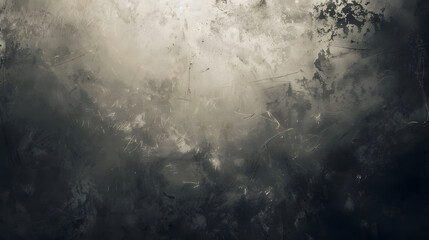 Obraz premium Blank aged paper sheet as old dirty frame background with dust and stains Front view Vintage and antique art concept Detailed closeup studio shot Black and white toned : Generative AI
