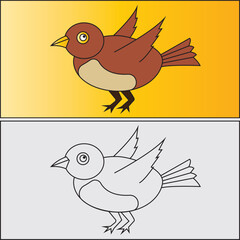Sparrow vector graphics design and EPS file.