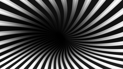 Obraz premium Captivating dynamic image of swirling black and white lines creating a hypnotic visual pattern