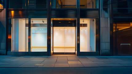 empty storefront or shop entrance  retail for rent : Generative AI