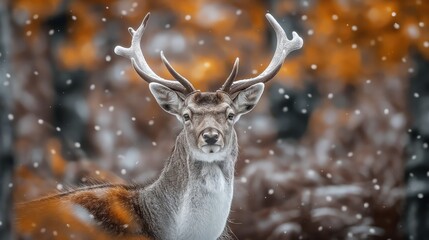 Noble deer male in the fall created by ai
