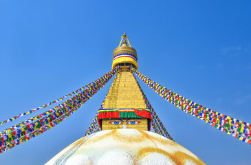 .The famous Boudhanath Stupa in Kathmandu, Nepal