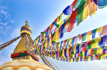 The famous Boudhanath Stupa in Kathmandu, Nepal
