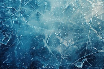 A background of ice with frozen textures and hockey rink marks
