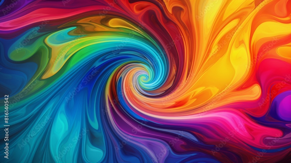 Canvas Prints a captivating abstract piece that showcases a whirlpool of colors merging and swirling together artf