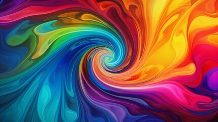 Obraz premium A captivating abstract piece that showcases a whirlpool of colors merging and swirling together artfully