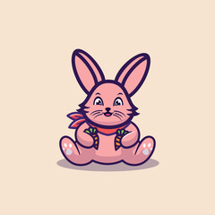 Rabbit logo design, vector logo design, illustration 