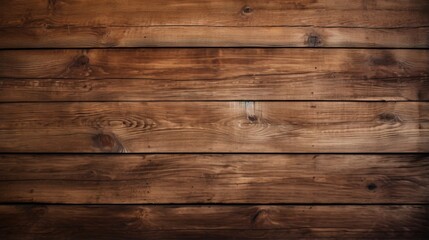 Fototapeta premium Detailed image of dark-stained wooden planks, highlighting the wood's natural grain and rustic appeal