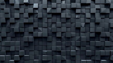 This abstract wallpaper features a pattern of 3D black cubes on a uniform background, a potentially best-seller in minimalist design