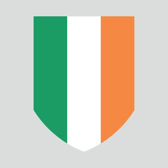 Ireland Flag in Shield Shape Frame