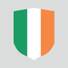 Ireland Flag in Shield Shape Frame