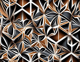 Seamless geometric pattern with triangles, vector style. Generative ai