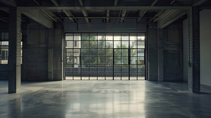 Interior View of Sleek Modern Garage