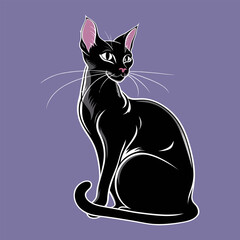 International cat day with cat  vector illustration design