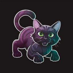 International cat day with cat  vector illustration design