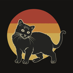 International cat day with cat  vector illustration design