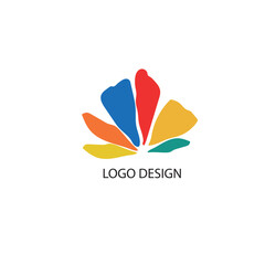 Colorful logo and icon design template, logotype for medical pharmacy,vector floral illustration,Logo design template.eps 10.