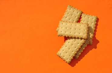 delicious cookies on a bright background with space for text