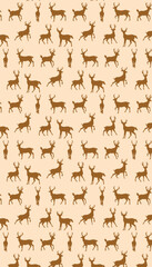 Obraz premium Deer animal pattern texture repeating seamless
