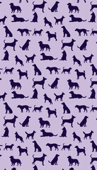 Dog animal pattern texture repeating seamless
