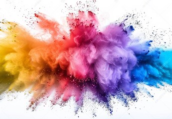 An explosion of vibrant colored powder creates an energetic abstract wallpaper and background best-seller
