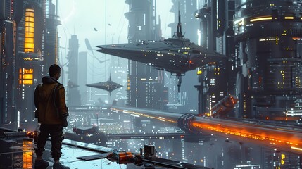 Science fiction scene.