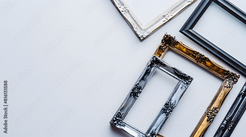 Poster picture frame isolated on white background : generative ai