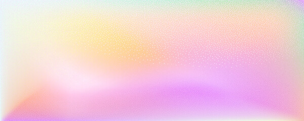 Obraz premium Abstract background featuring a holographic blur with a color gradient.Vector grain noise texture, and watercolor blend.Neon iridescent colors creating a smooth gradation effect.