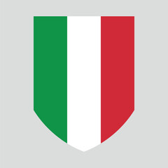 Italy Flag in Shield Shape Frame