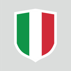 Italy Flag in Shield Shape Frame