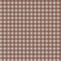 Gingham pattern seamless Plaid repeat in beige and white. Design for print, tartan, gift wrap, textiles, checkered background for tablecloth