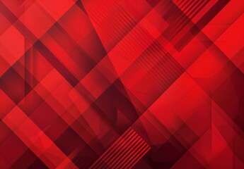 Red geometric shapes create a dynamic and bold abstract background with a sense of movement and depth