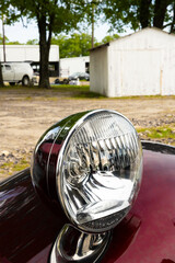 vintage car headlight