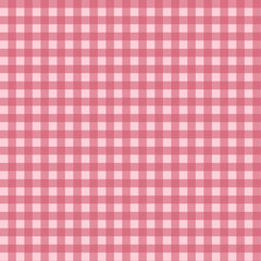 Gingham pattern seamless Plaid repeat in peach and white. Design for print, tartan, gift wrap, textiles, checkered background for tablecloth